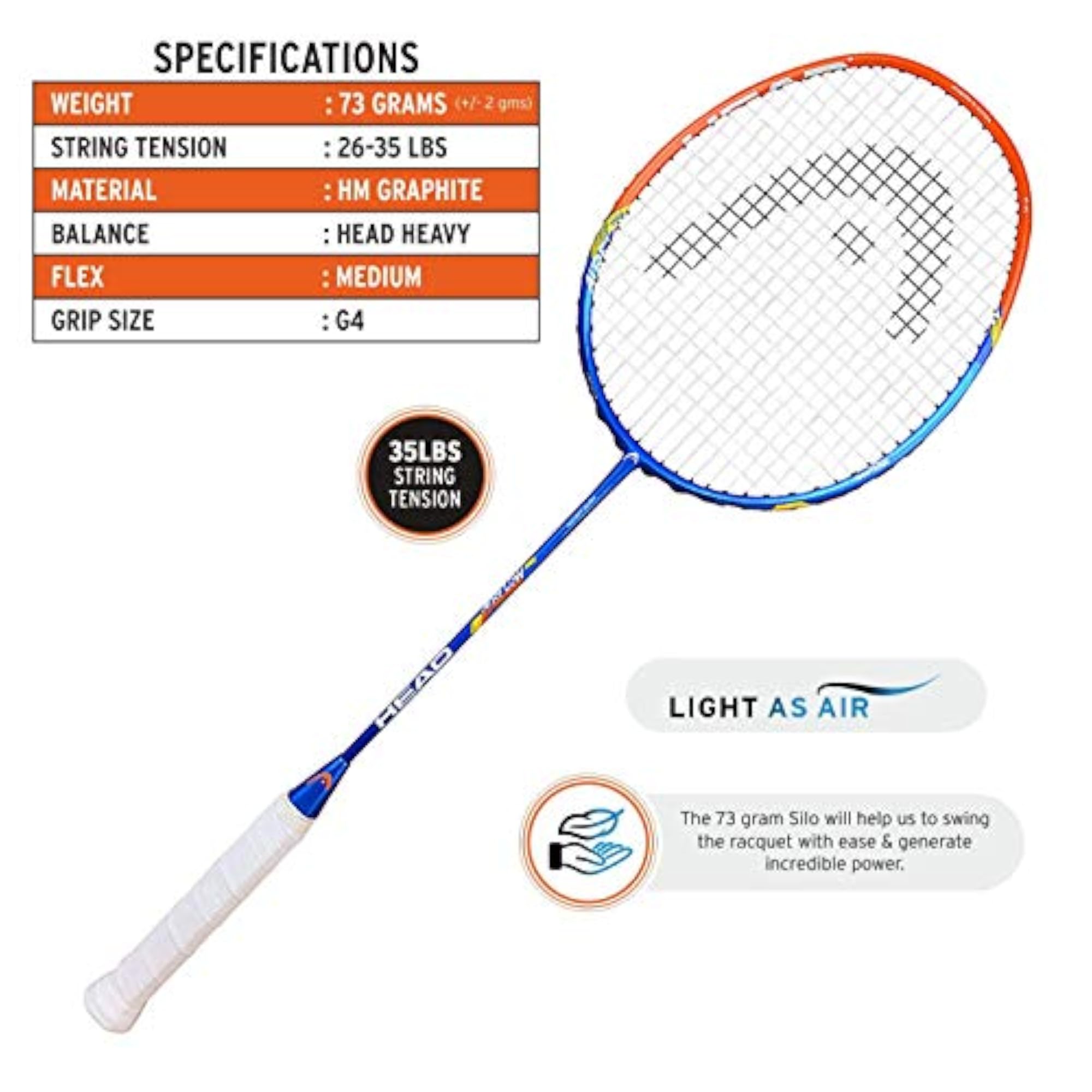 AIRFLOW 3000 Badminton Racket with Kitbag